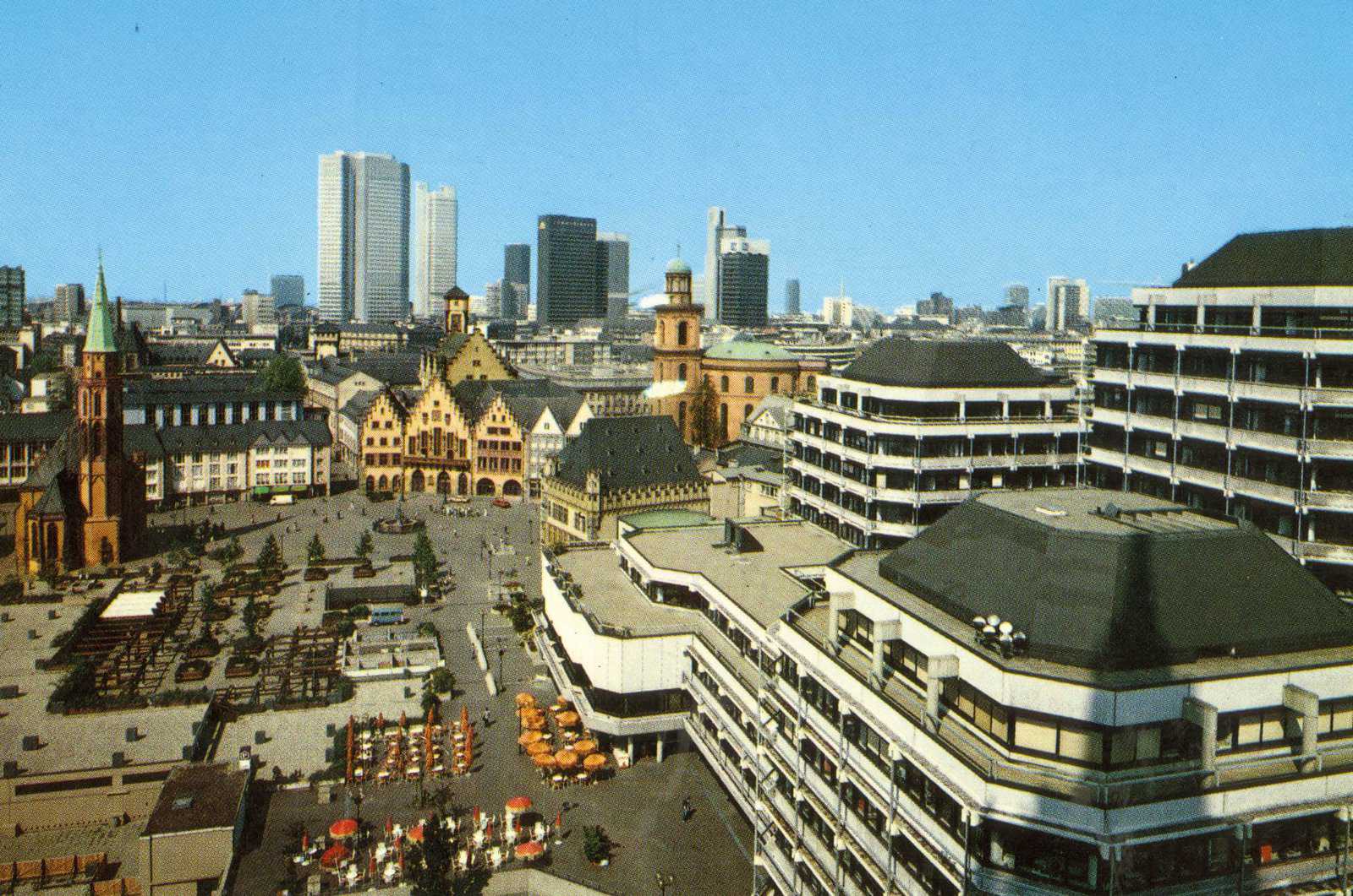 Dom-Römer-Areal mit Technischem Rathaus, Postkarte \ Foto: ca. 1978, © Verlag Arthur F. Krüger