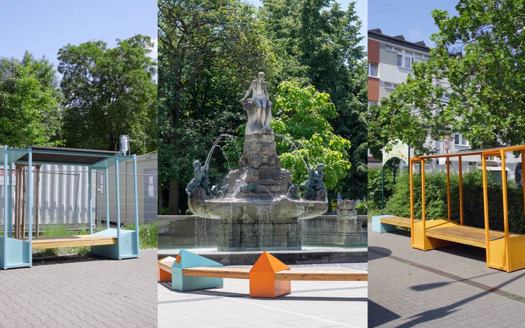 DIE LANGE BANK Installation auf der Hauptwache